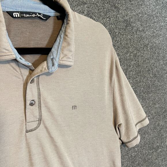 Travis Mathew Shirt Mens Large Gray Polo Shirt Stretch Short Sleeve Golf - Picture 5 of 10
